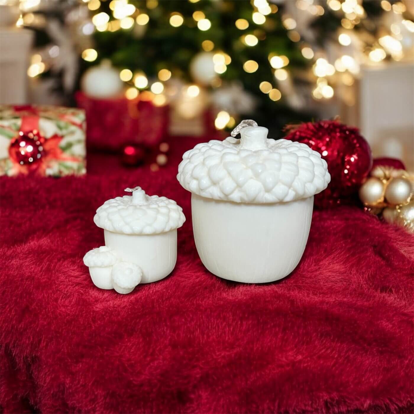 Χειροποίητο κερί βελανίδι χριστουγεννιάτικο