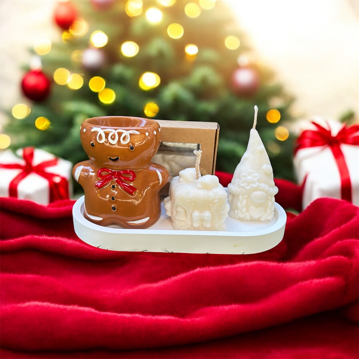 Χριστουγεννιάτικο σετ δώρου με κερί νάνο – eynoias.gr